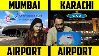 Mumbai Airport  Vs Karachi Airport Comparison | Terminals Traffic | Airlines | Pakistani Reaction