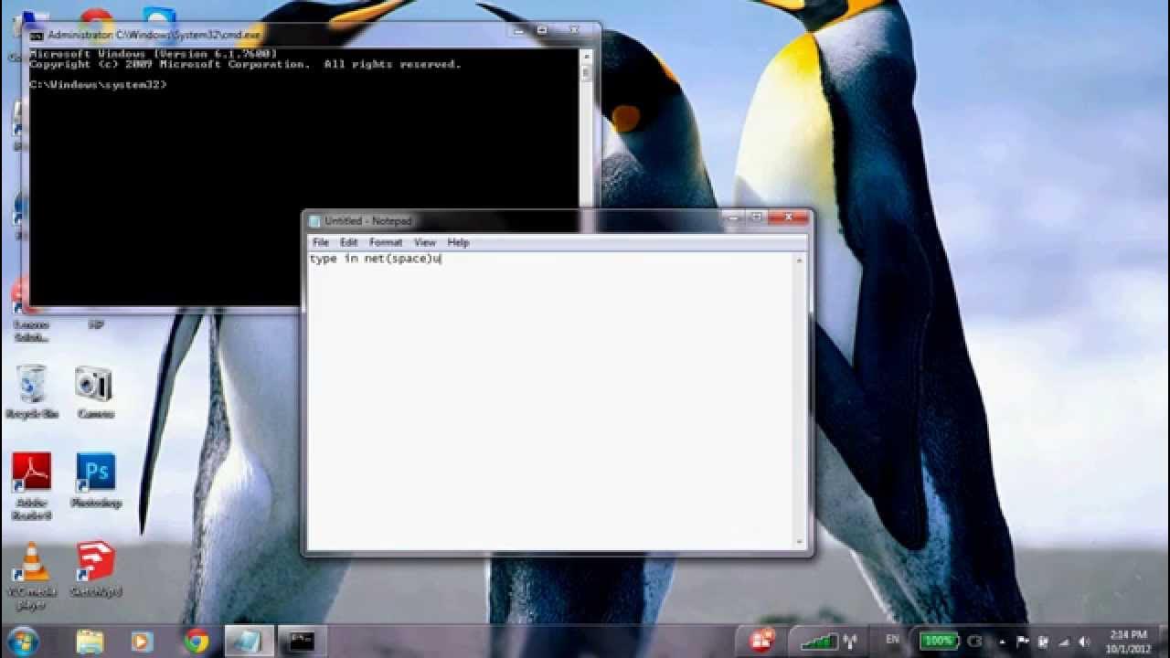 How to access someone else's user account password in Windows 7 or XP