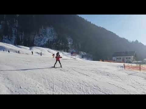20180127 learning skiing in Obersdorf (didn't fall version)