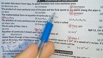 FLUID DYNAMICS | PPSC PHYSICS | LECTURER TEST PREPARATION