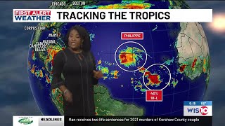 Tropics Tropical Storm Philippe Moving Slowly Through The Atlantic Ocean