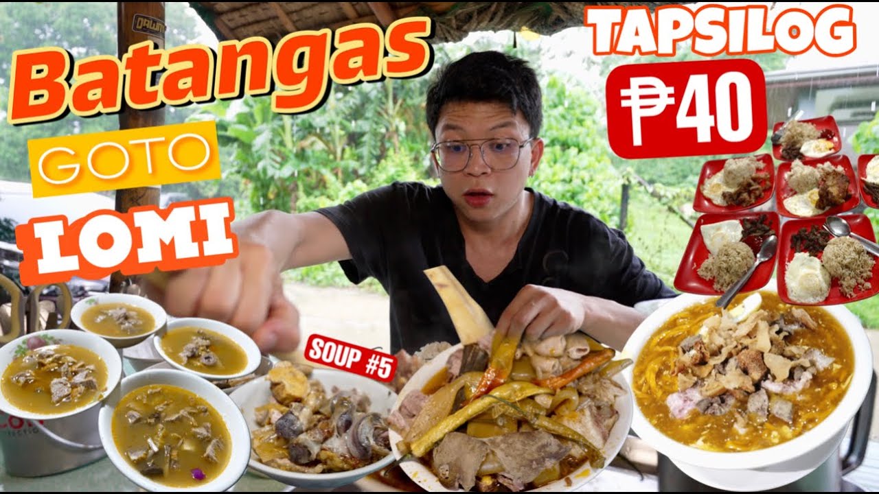 BUMABAGYO BATANGAS FOOD TRIP | 40 PESOS TAPSILOG | GOTONG BATANGAS | SOUP NUMBER FIVE | LOMI