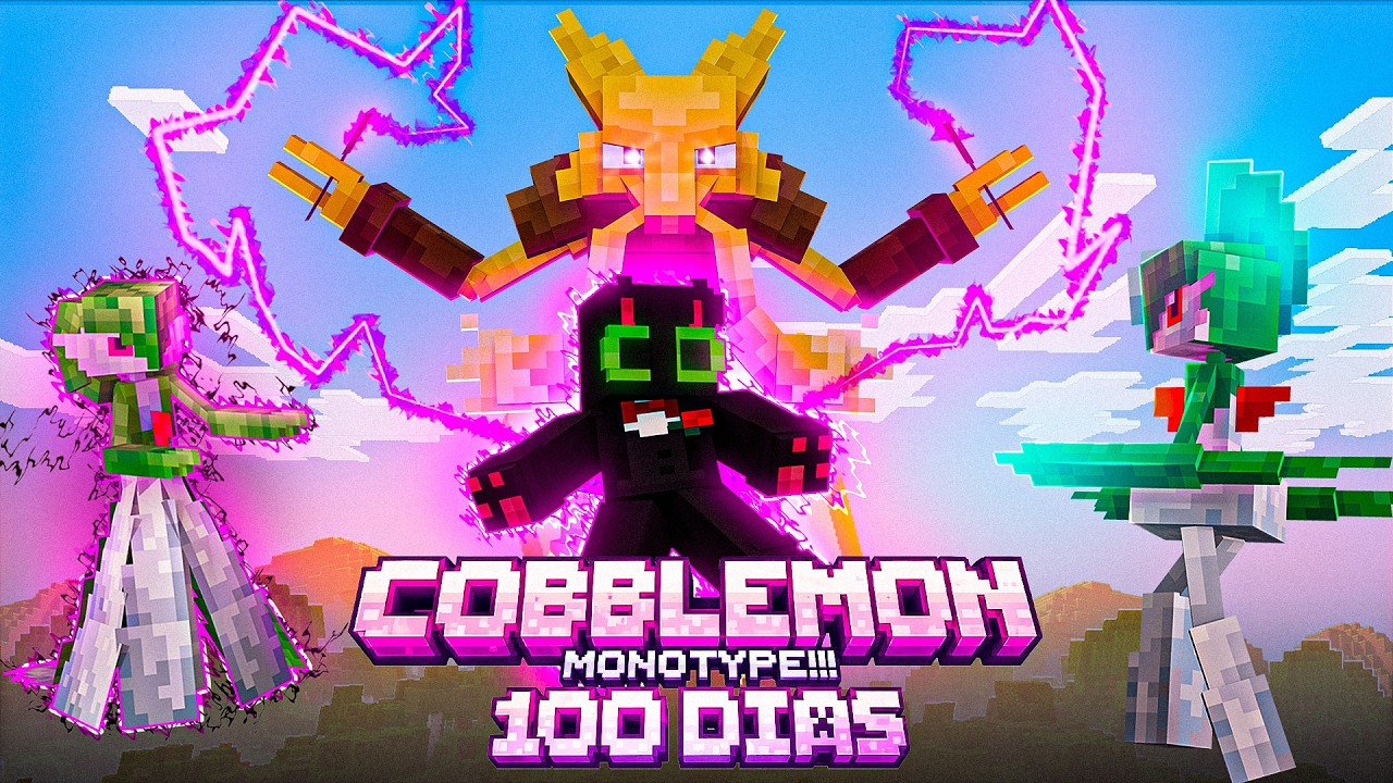 SOBREVIVI 100 DIAS no COBBLEMON usando APENAS POKÉMONS PSÍQUICOS | COBBLEMON: O FILME