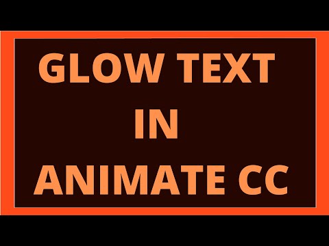Glow Text In Animate CC