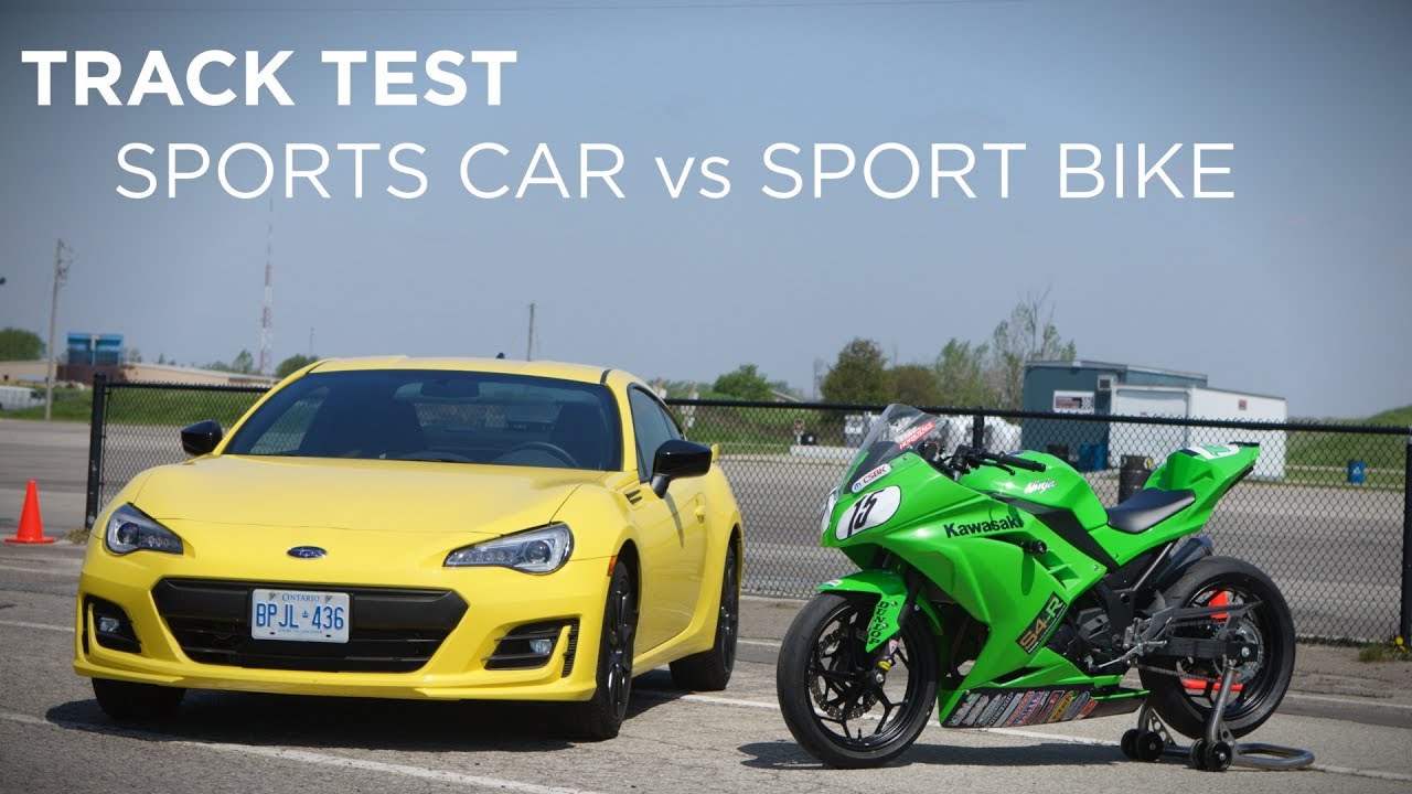 Track Test Sports Car vs Sport Bike Driving.ca YouTube