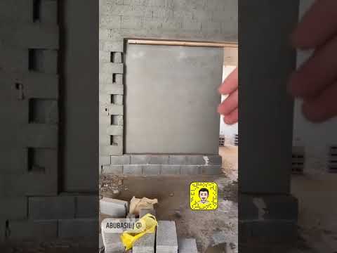 الطريقه الصحيحة لتنفيذ باب سحب بين جدارين  