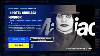 Hotel Maniac Horror Map Code Fortnite! (All Keys & Password Numbers Locations) SPEED RUN