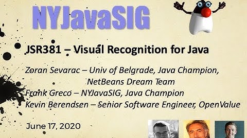 JSR381 Visual Recognition for Java