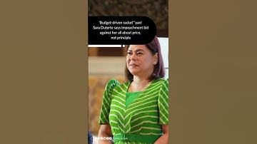 ‘Budget-driven racket’ ‘yan! VP Sara says impeachment bid against her all about price, not principle