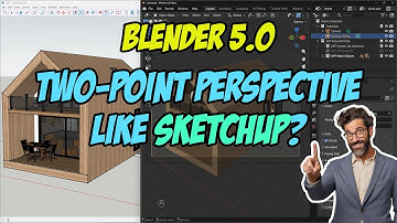Blender 5.0 for SketchUp users: How to create a 2 Point Perspective camera?