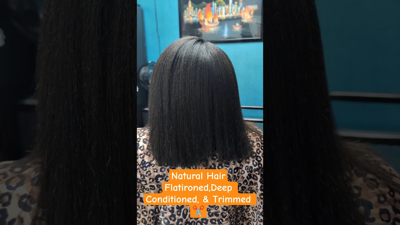 Natural Hair Flatironed & Trimmed ~Athena's Hair Pallas ✂️ 