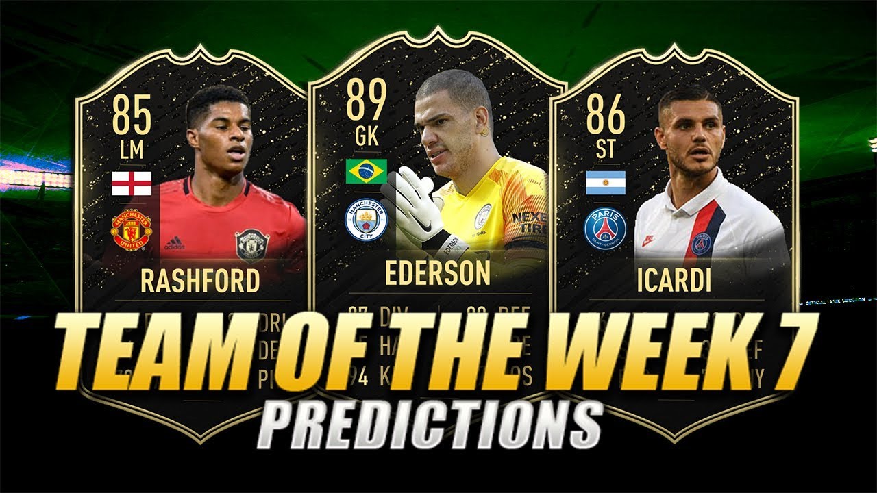 FIFA 20 | TEAM OF THE WEEK 7 PREDICTIONS | TOTW 7 | w/ Ederson, Icardi & Rashford