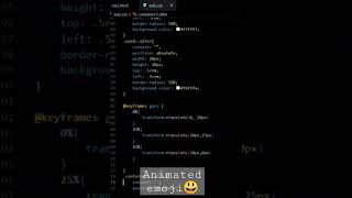 😍Animated Emojis😀||Creating Animated emojis using #html #emoji #shortvideo #shorts #shortfeed #viral