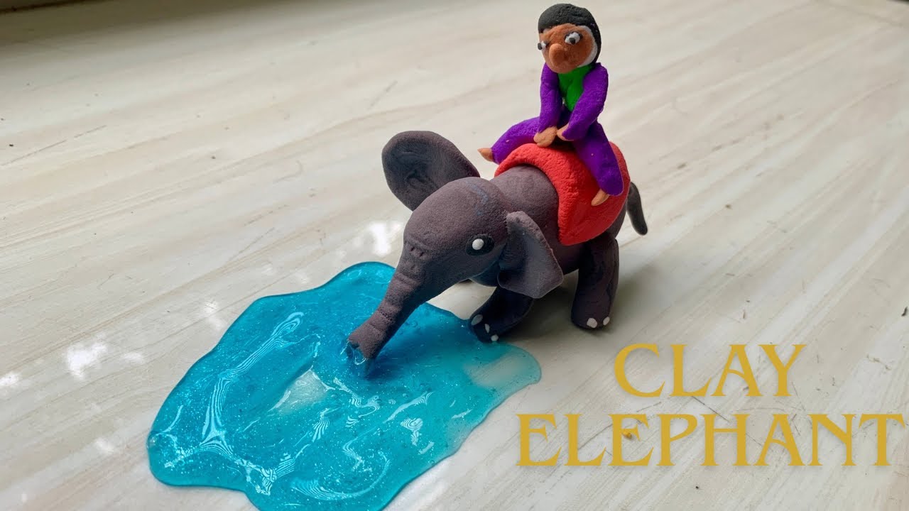 Clay Sculpting: Realistic Clay elephant making with clay|Clay animal 