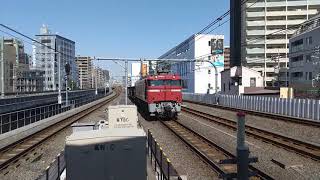 JR東日本EF81 139号機牽引工臨浦和駅5番線通過（2021年3月10日）