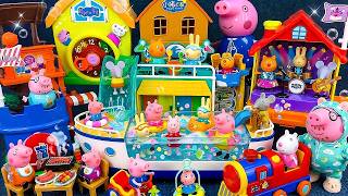 30 Minutes Satisfying with Unboxing PEPPA PIG Boat Pool Slide &amp; Music Stage Playset ASMR Review Toys