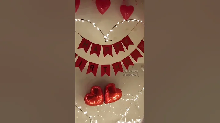 Romantic birthday surprise room decoration at home #shorts #trending