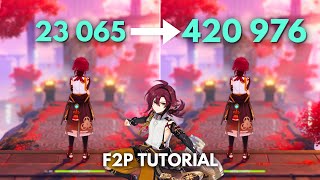 F2P- Heizou 420K Nuke Tutorial No Mona Genshin Impact