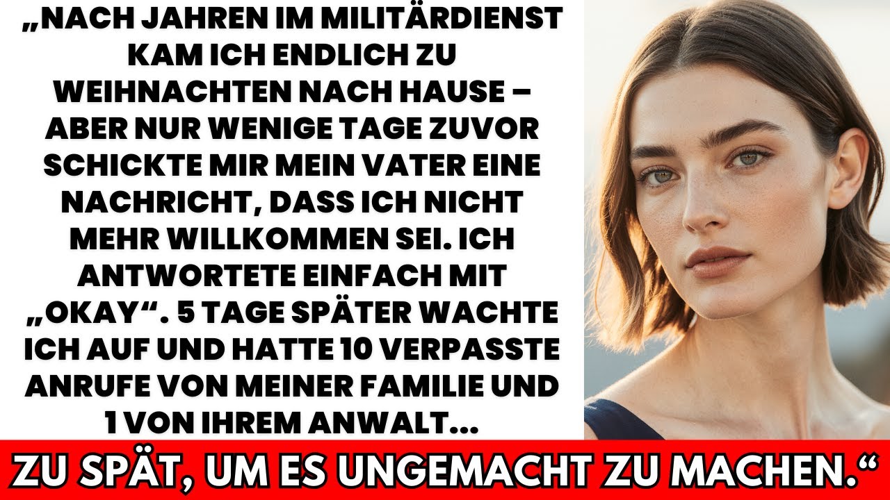 Nach Jahren im Militär wollte ich zu Weihnachten heim – doch mein Vater schrieb, ich sei unerwünscht