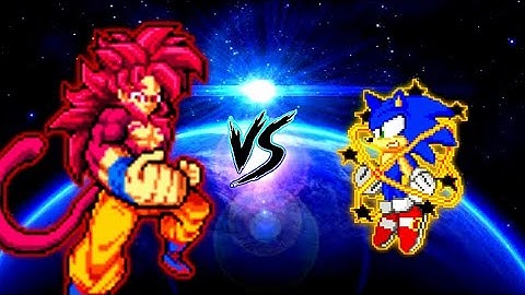 Son Goku SSJ4 V6 OP VS Sonic Chaos V4 JVL OP (all form) in Jump Force Mugen