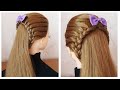 Open hairstyle for jeans | Teenagers hairstyle | Сoiffure simple rapide et belle pour tous les jours