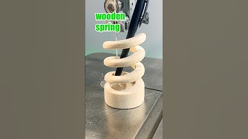 Wooden Spring Pen Holder - Impossible Challenge! 🪚🔥#sawsoul #bandsaw #craft #woodworking #carving