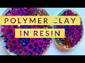 Polymer Clay in Resin: add clay, vibrant alcohol inks and resin - so many creative ways to do this