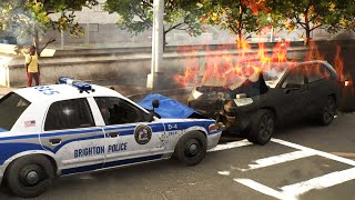 わざと大事故を起こして点数稼ぎする警察官【Police Simulator】