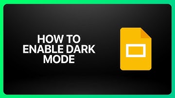 How To Enable Dark Mode In Google Slides 2025! Tutorial