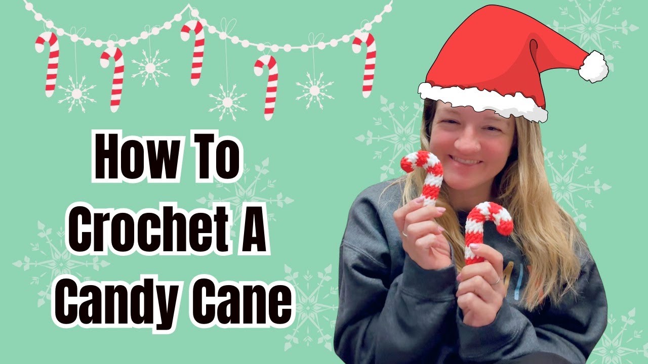 Quick & Easy No-Sew Crochet Candy Cane Tutorial | Free Amigurumi ...