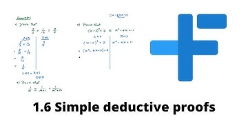 1.6 Simple deductive proofs | IB math AA | Mr. Flynn IB