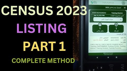 Census 2023| complete method, part 1 Listing | How to use tab