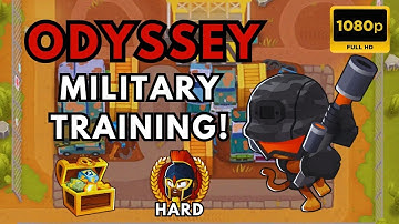 BTD6 ODYSSEY HARD MODE | NO MONKEY KNOWLEDGE | MILITARY TRAINING! | SCRAPYARD