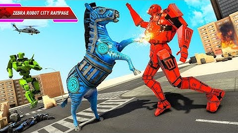 Wild Zebra Robot Car Transform Game Car Robot War Play 10 Gameplay