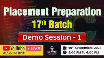 Demo Session 1 | C Language Introduction | PPA-17 Placement Training by Technorbit#cprogramming