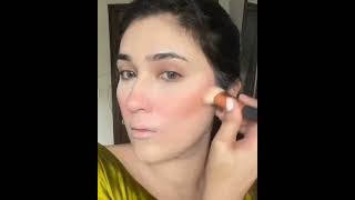 5 min makeup tutorial | Mehndi Makeup look 💛💚 screenshot 4