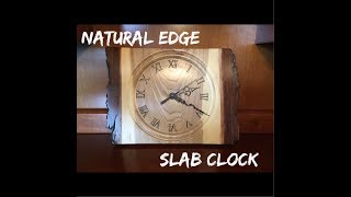 Woodturning - Slab Clock (With Pyrography)