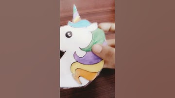diy unicorn squishy 😍| how to make paper unicorn squishy 💜| 이크라 (multi crafts)