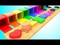Shapes & Colors for Children with Color Cream Biscuits Shapes 3D Kids Baby Learning Educational