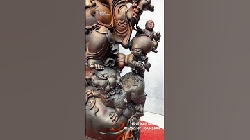 Tượng Gỗ: Di Lặc Vác Cành Đào - Gỗ Trắc Đỏ Đen | Đồ Gỗ Mạnh Sơn #Shorts