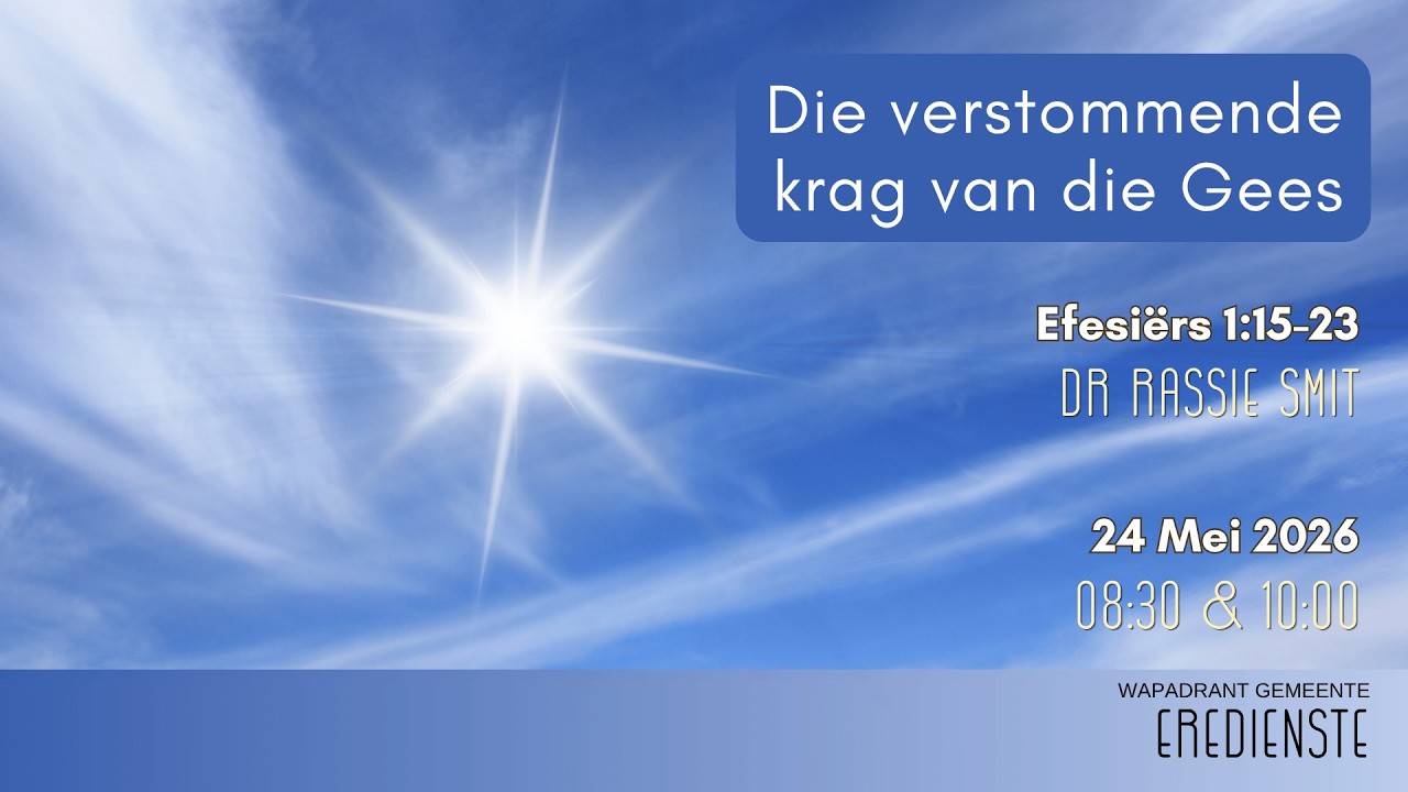 Erediens: Die verstommende krag van die Gees - Dr Rassie Smit - YouTube