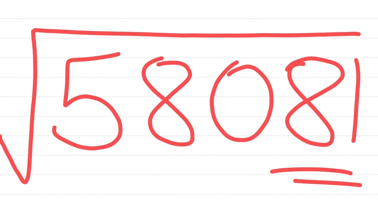 Square Root Of 58081