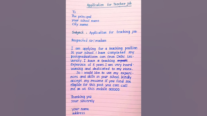 application for teacher job/application/job application