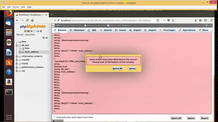 how to fix phpmyadmin error in ubuntu