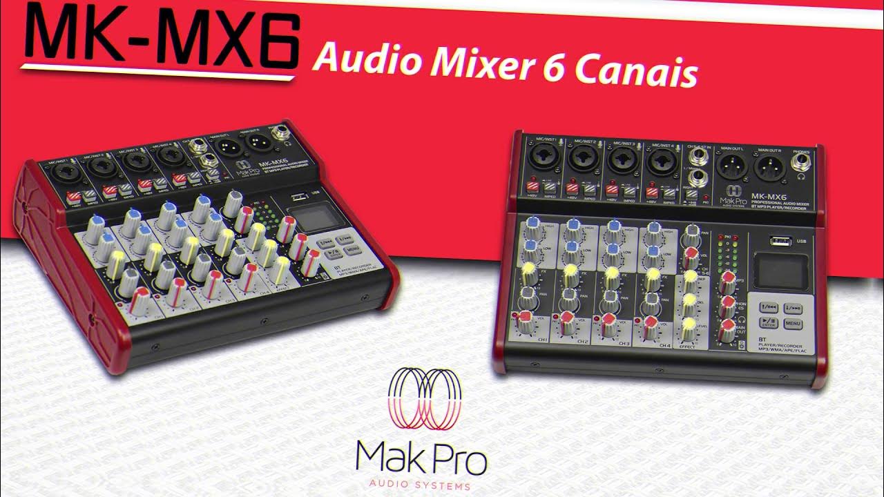 Mesa Audio Mixer ~ MK-MX6 ~ Mak Pro Audio Systems - YouTube