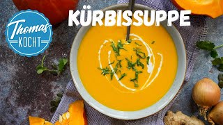 Kürbissuppe mit Ingwer und Kokosmilch - Hokkaido Kürbis