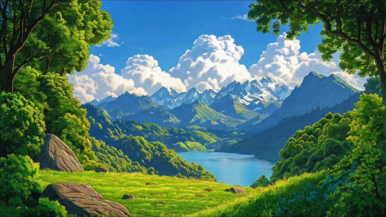 Beautiful Healing Paradise | Calm Nature Ambience for Relaxation and Sleep | 5 hours