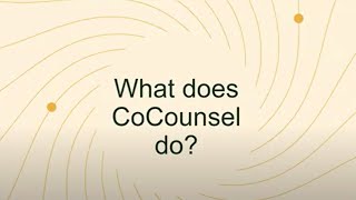 Generative AI Legal Assistance from Thomson Reuters CoCounsel
