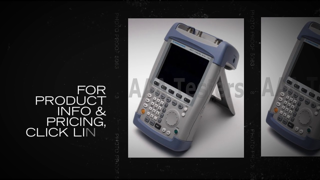 Rohde & Schwarz FSH3-TV Handheld TV Analyzer - YouTube