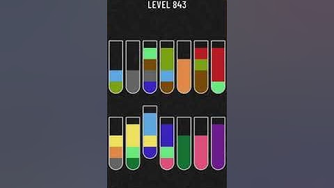 Water Sort Puzzle   level 843 Mobile Cell Phone Game Walkthrough Android / Apple
